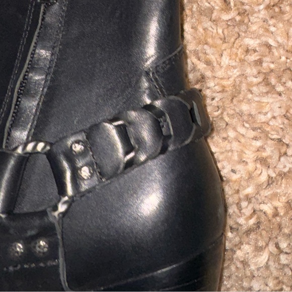 Sam Edelman Riker Leather Moto Ankle Bootie Size 8 - Picture 9 of 11